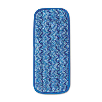 Rubbermaid® Commercial Microfiber Wall-stair Wet Mopping Pad, Blue, 13 3-4w X 5 1-2d X 1-2h freeshipping - TVN Wholesale